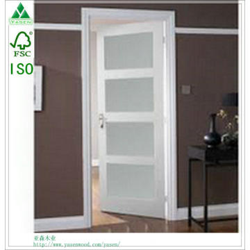 4 Lite Glass White Woodden Door